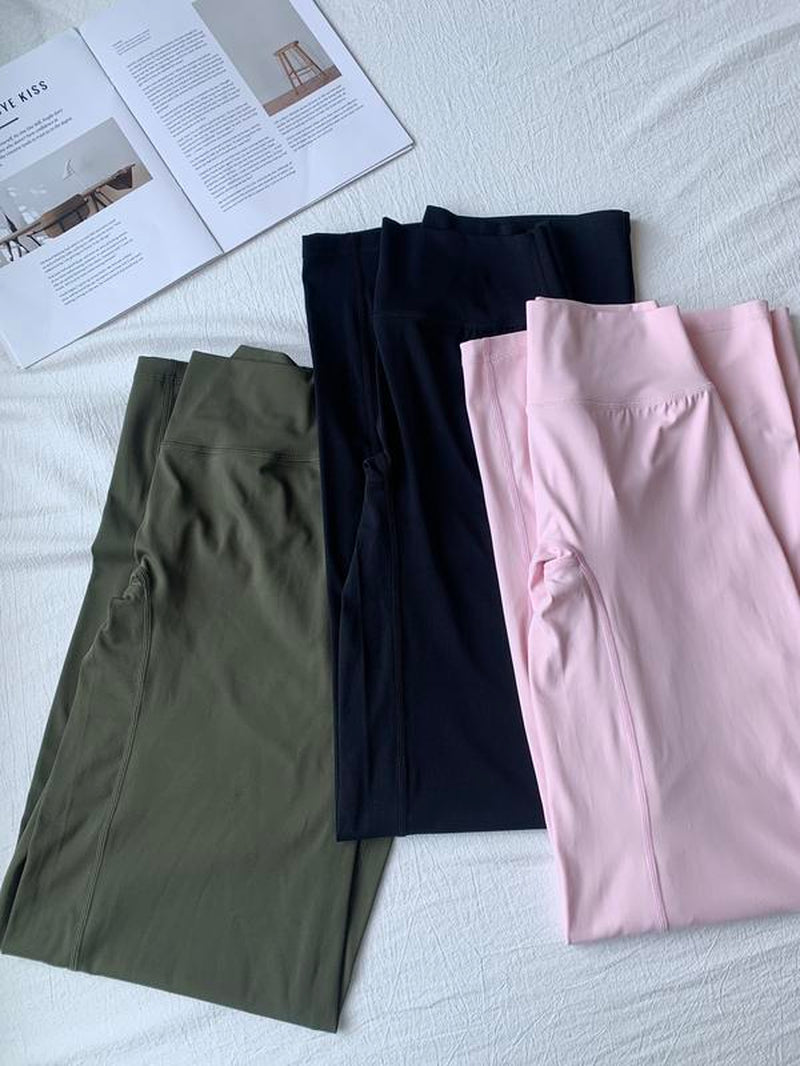 DENFY Softmotion Straight Leg Bottoms Women Workout Leggings Fitness Gym Outdoor Sports Yoga Pants