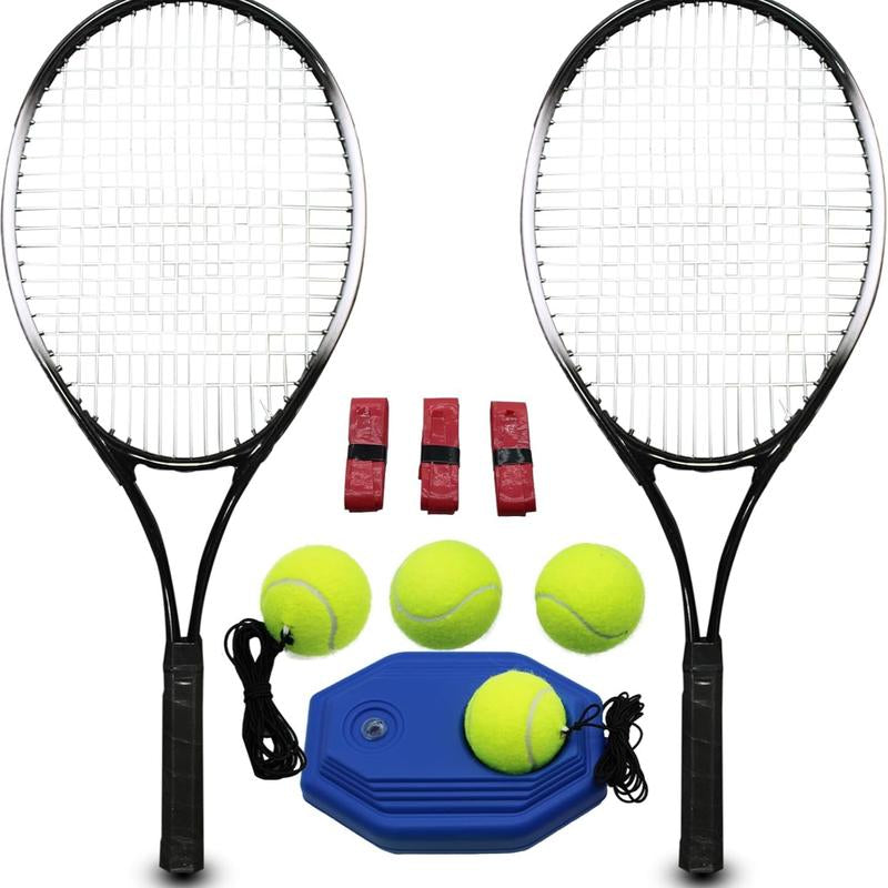 【Dealsforyoudays】Magicorange Tennis Rackets for Adults 2 Players Recreational Tennis Racquet Set for Beginners and Professional with 4 Tennis Balls, 3 Overgrips, 1 Bag
