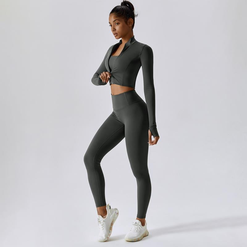 MASKERT “2-Piece Set”Women'S Set, Sports Set, Tight Fitting Set, Running Set, Yoga Set, High Elasticity, Skin Friendly and Comfortable