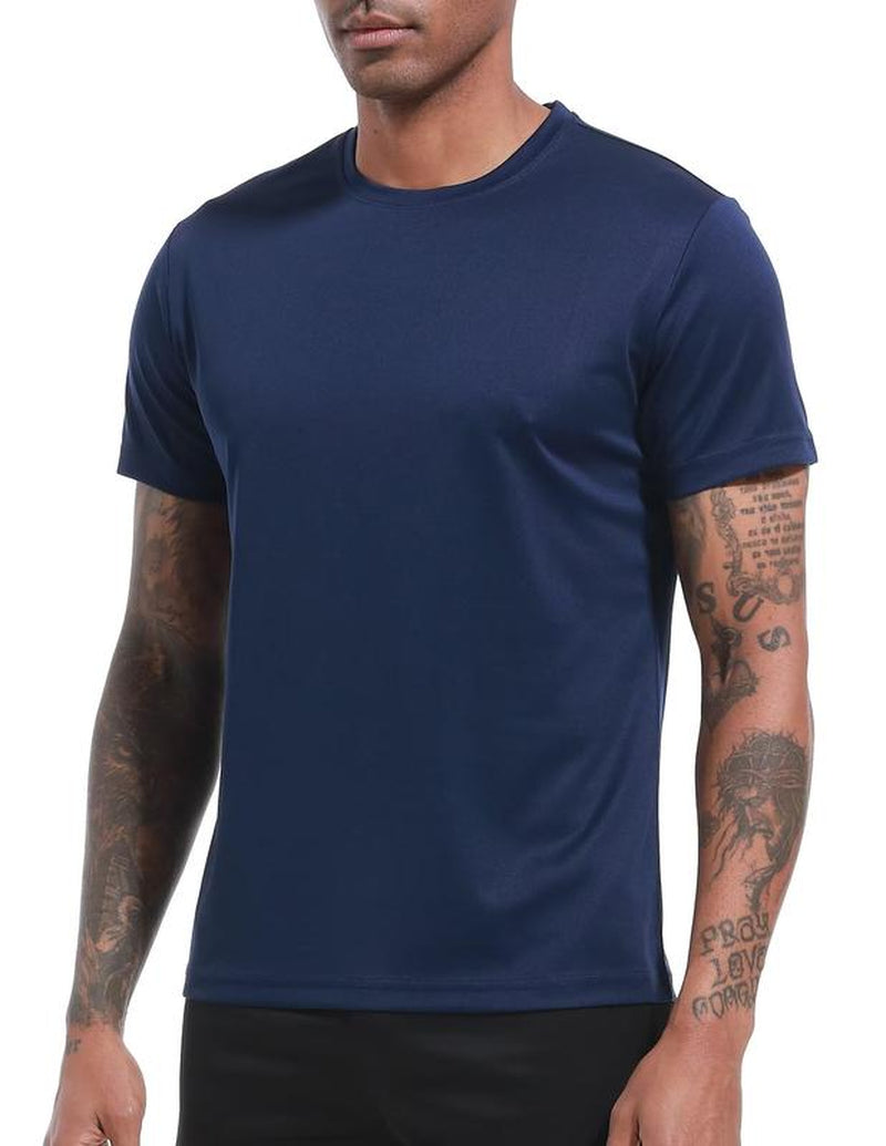 6 Pack Workout Shirts for Men Athletic Running Gym Quick Dry Short Sleeve Performance Moisture Wicking T Shirt