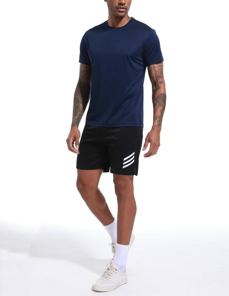 6 Pack Workout Shirts for Men Athletic Running Gym Quick Dry Short Sleeve Performance Moisture Wicking T Shirt