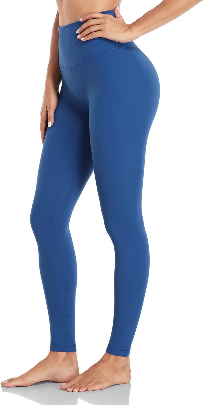Essential Leggings, High Waisted Compression Workout Soft Pants Athletic Yoga Pants 28"