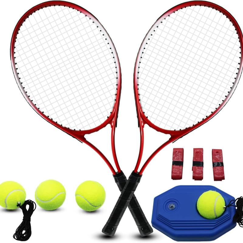【Dealsforyoudays】Magicorange Tennis Rackets for Adults 2 Players Recreational Tennis Racquet Set for Beginners and Professional with 4 Tennis Balls, 3 Overgrips, 1 Bag