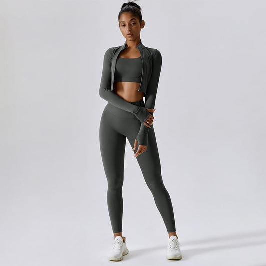 MASKERT “2-Piece Set”Women'S Set, Sports Set, Tight Fitting Set, Running Set, Yoga Set, High Elasticity, Skin Friendly and Comfortable