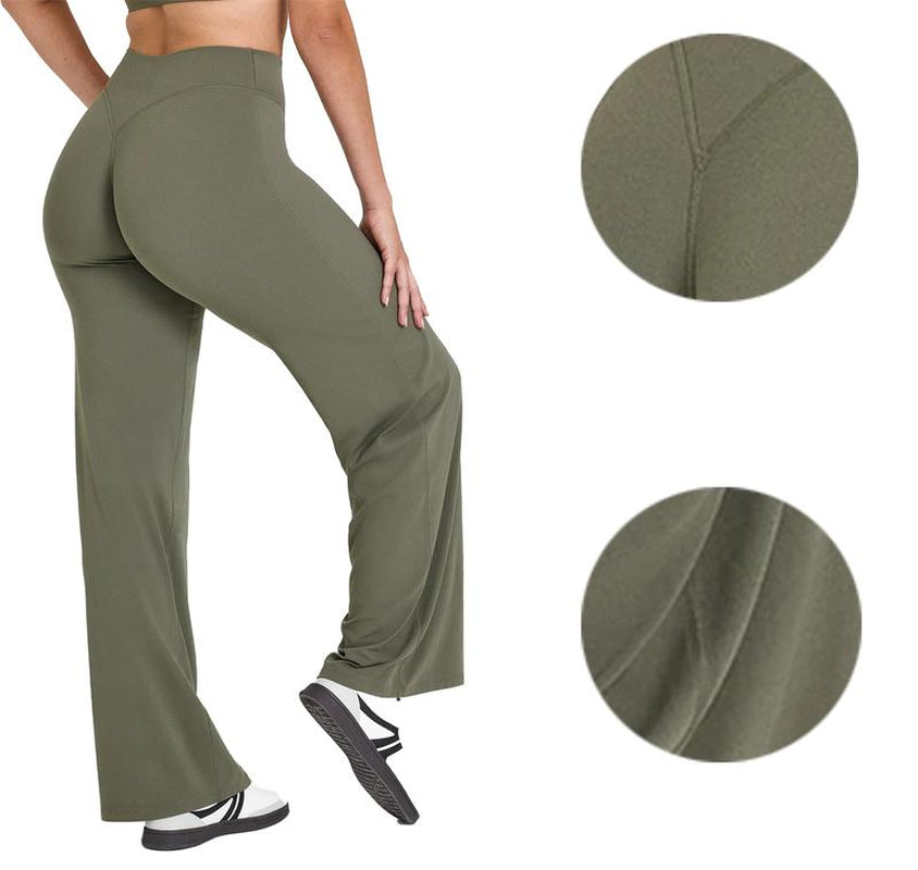 DENFY Softmotion Straight Leg Bottoms Women Workout Leggings Fitness Gym Outdoor Sports Yoga Pants