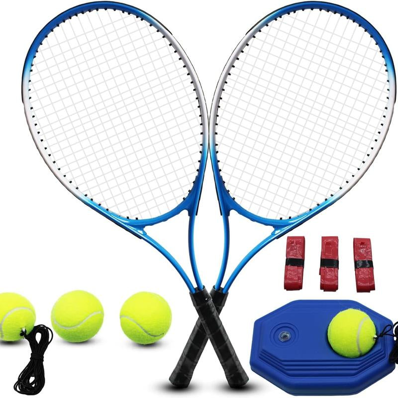 【Dealsforyoudays】Magicorange Tennis Rackets for Adults 2 Players Recreational Tennis Racquet Set for Beginners and Professional with 4 Tennis Balls, 3 Overgrips, 1 Bag