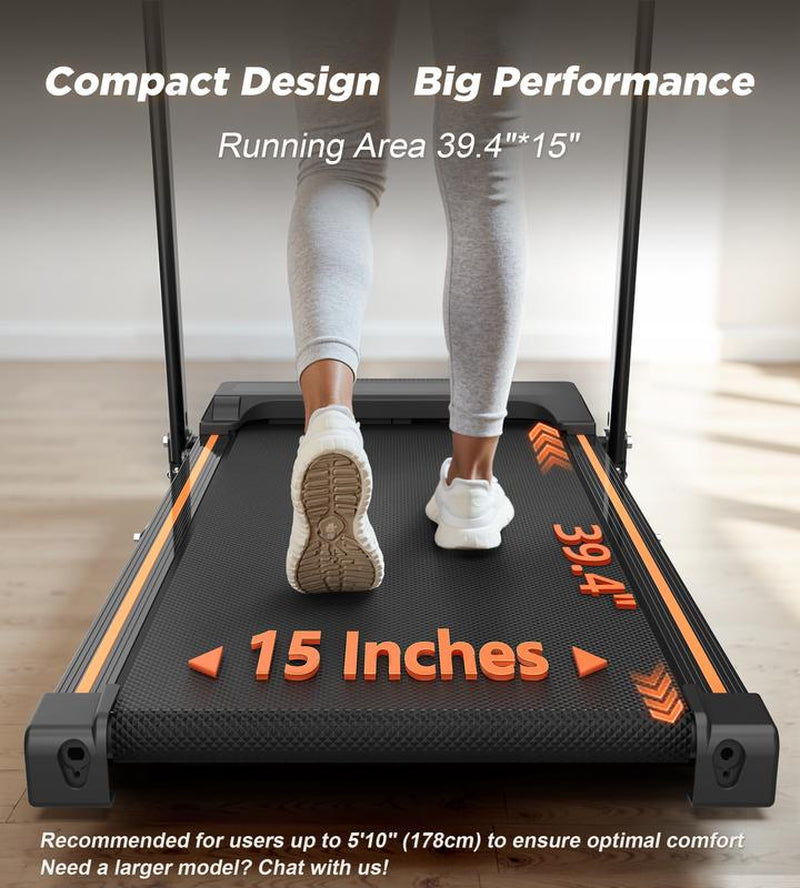 FYC 300Lbs Folding Home Gym Treadmill with Handle,Jointfriendly Fitness Equipment Treadmill ,Spacesaver,Led Display,2.5Hp ,Ideal for Home Apartment