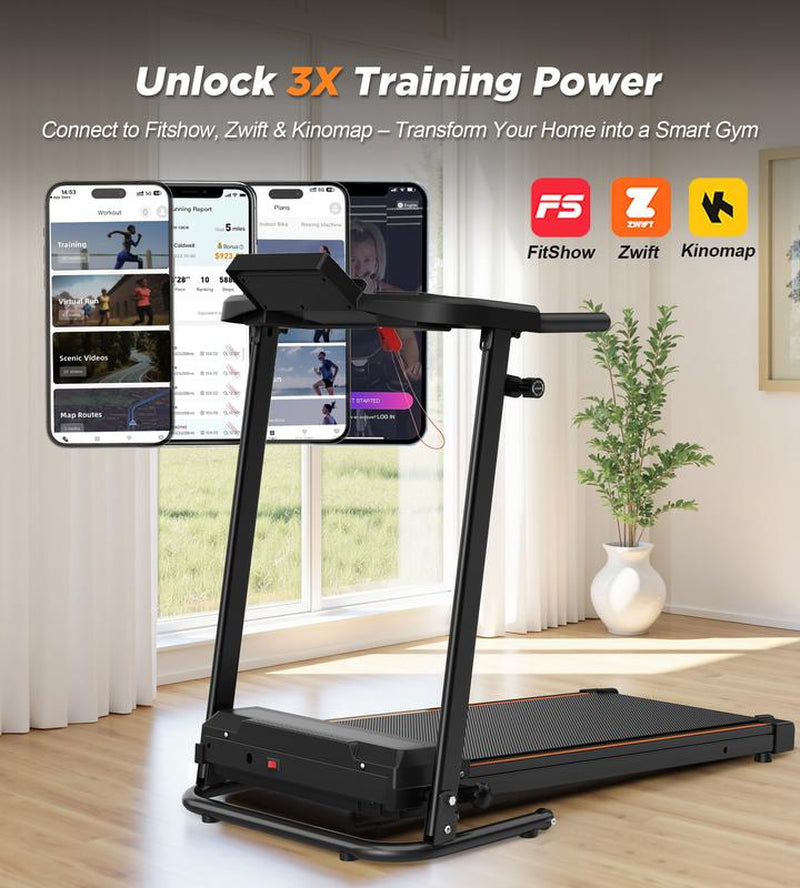 FYC 300Lbs Folding Home Gym Treadmill with Handle,Jointfriendly Fitness Equipment Treadmill ,Spacesaver,Led Display,2.5Hp ,Ideal for Home Apartment