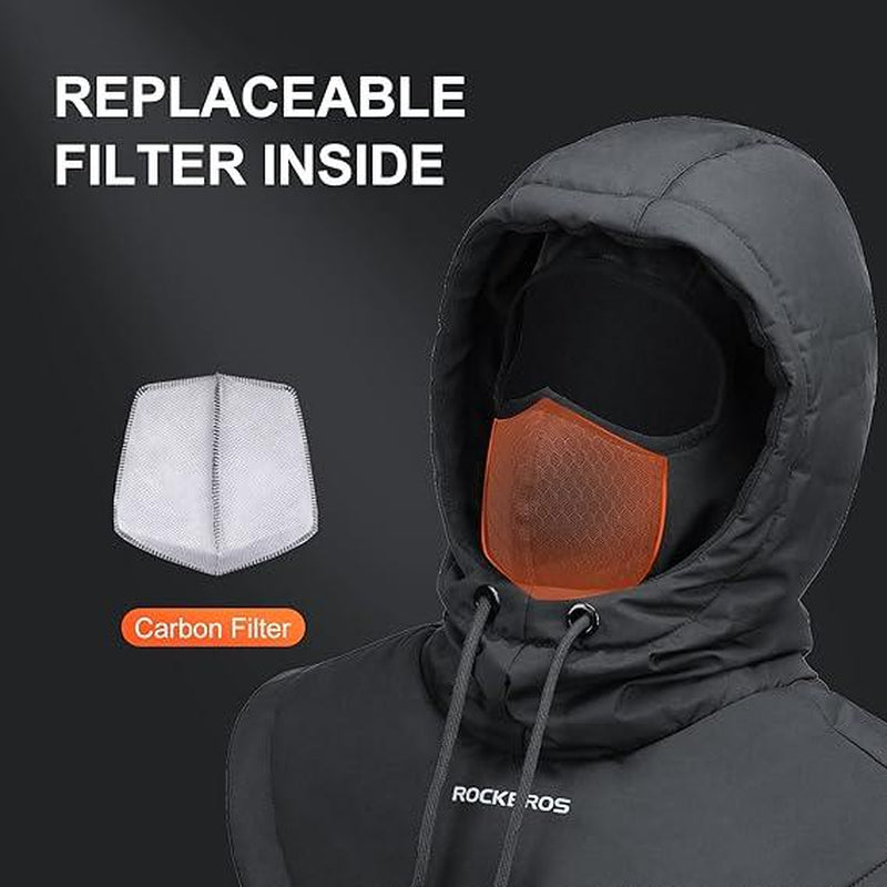 ROCKBROS Ski Mask for Men Women Winter Balaclava Ski Mack Thermal Fleece for Cold Weather Black