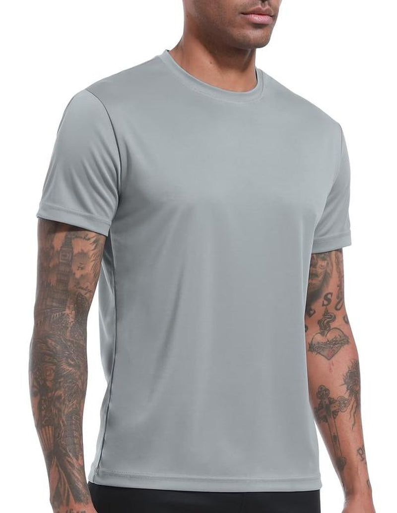 6 Pack Workout Shirts for Men Athletic Running Gym Quick Dry Short Sleeve Performance Moisture Wicking T Shirt