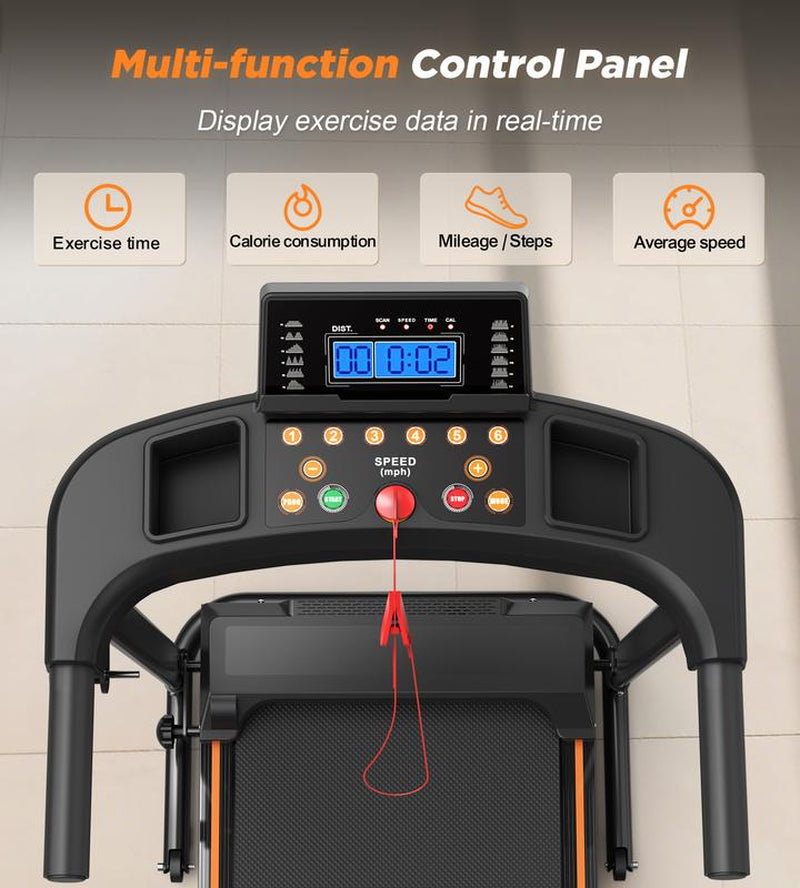 FYC 300Lbs Folding Home Gym Treadmill with Handle,Jointfriendly Fitness Equipment Treadmill ,Spacesaver,Led Display,2.5Hp ,Ideal for Home Apartment