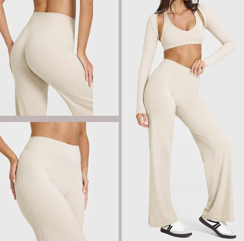 DENFY Softmotion Straight Leg Bottoms Women Workout Leggings Fitness Gym Outdoor Sports Yoga Pants