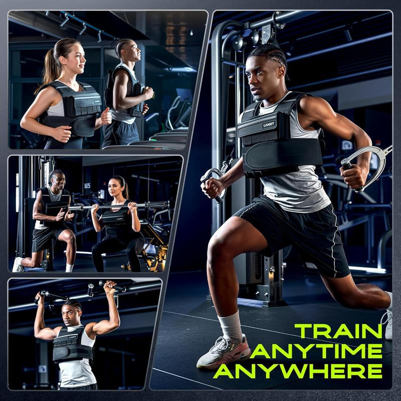 【Fallfreshness Deal】Liveet Adjustable Iron Sand Weighted Vest for Men Women, 20Lb 30Lb 45Lb 60Lb Weight Vest with Removable Weights, Heavy Duty Running Vest with Reflective Strips for Walking Strength Training Calisthenics,Bone Health, Core& Posture Boost