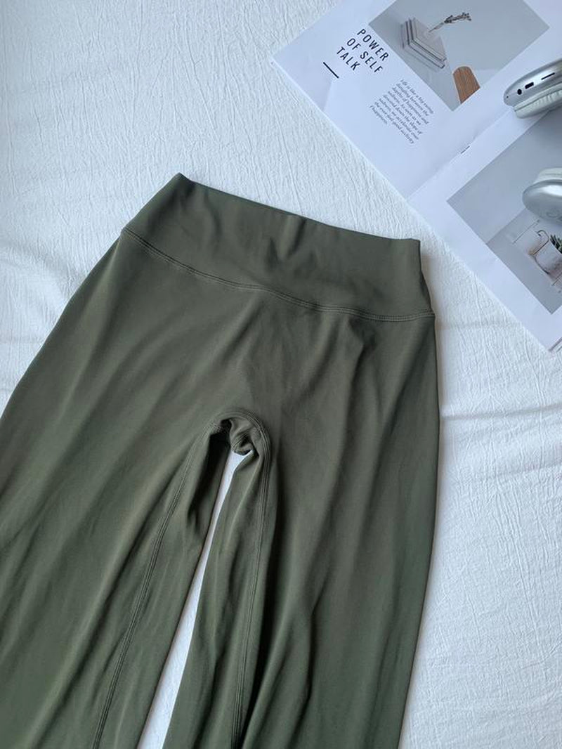 DENFY Softmotion Straight Leg Bottoms Women Workout Leggings Fitness Gym Outdoor Sports Yoga Pants