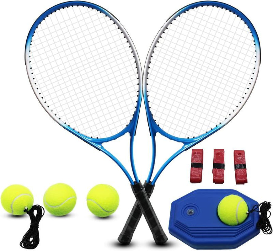 【Dealsforyoudays】Magicorange Tennis Rackets for Adults 2 Players Recreational Tennis Racquet Set for Beginners and Professional with 4 Tennis Balls, 3 Overgrips, 1 Bag