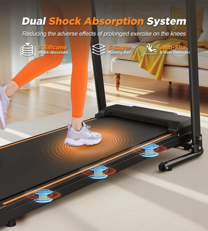 FYC 300Lbs Folding Home Gym Treadmill with Handle,Jointfriendly Fitness Equipment Treadmill ,Spacesaver,Led Display,2.5Hp ,Ideal for Home Apartment